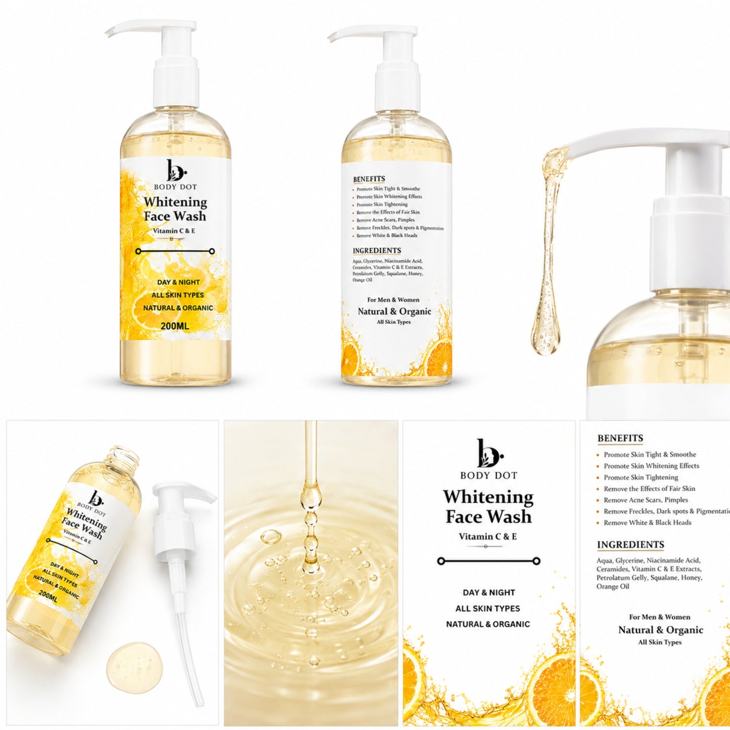 FACE WASH (VITAMIN C & E) 200 ML